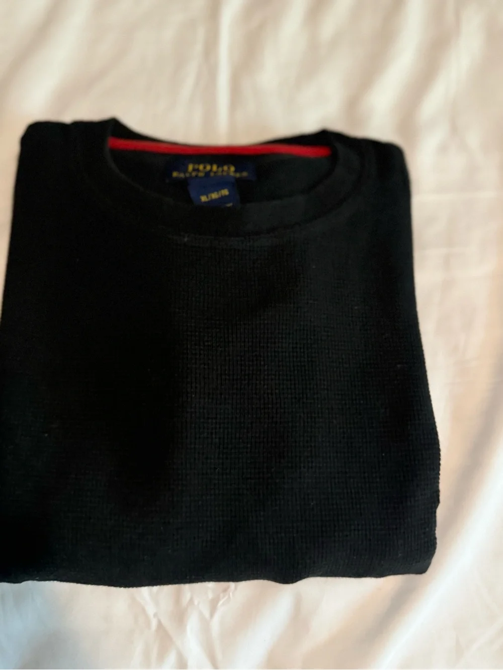 Polo by Ralph Lauren Black Crewneck Sweater with Red Pony